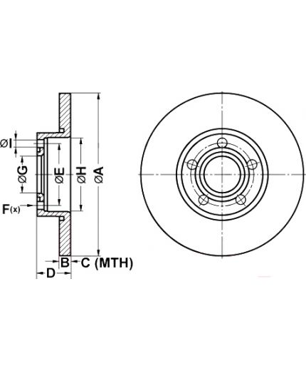 ATE Тормозной диск передний Фото 2