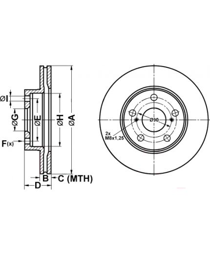 ATE Тормозной диск передний Фото 2