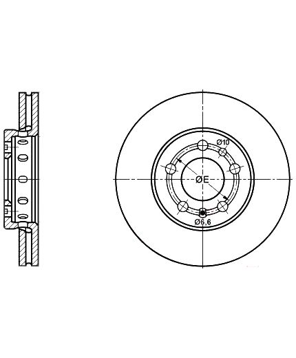 ATE Тормозной диск передний Фото 2