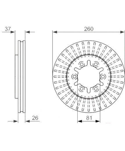 BOSCH Тормозной диск передний