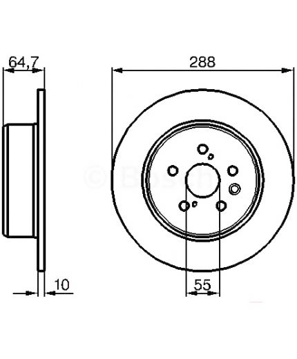 BOSCH Тормозной диск задний