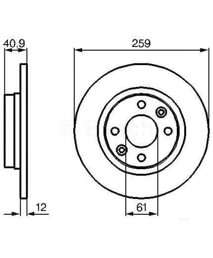 BOSCH Тормозной диск