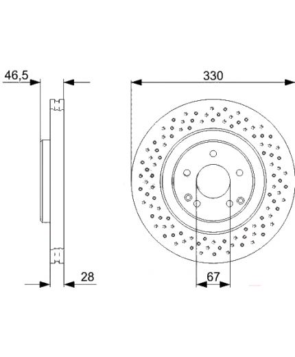 BOSCH Тормозной диск передний