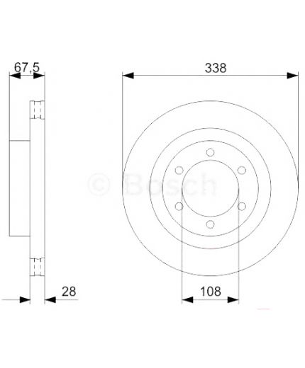 BOSCH Тормозной диск передний