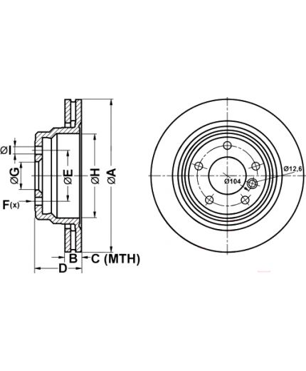 ATE Тормозной диск задний Фото 2