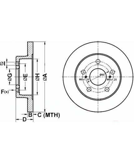 ATE Тормозной диск задний Фото 2