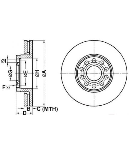 ATE Тормозной диск передний Фото 3