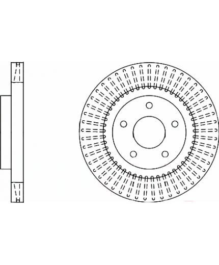 BOSCH Тормозной диск передний