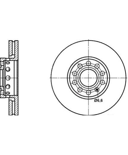 ATE Тормозной диск передний Фото 2