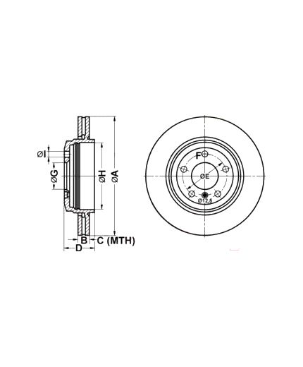 ATE Тормозной диск задний