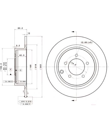 BREMBO Тормозной диск задний Фото 3