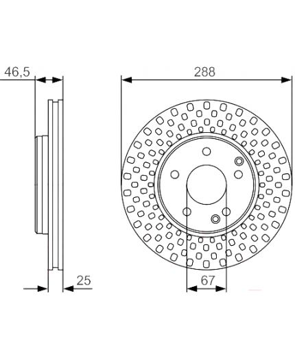 BOSCH Тормозной диск передний Фото 9