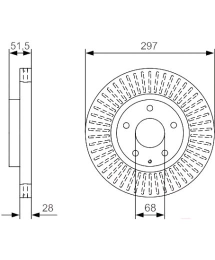 BOSCH Тормозной диск передний