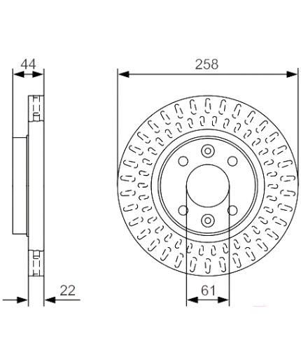 BOSCH Тормозной диск передний Фото 7