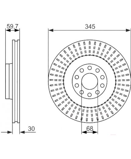 BOSCH Тормозной диск передний