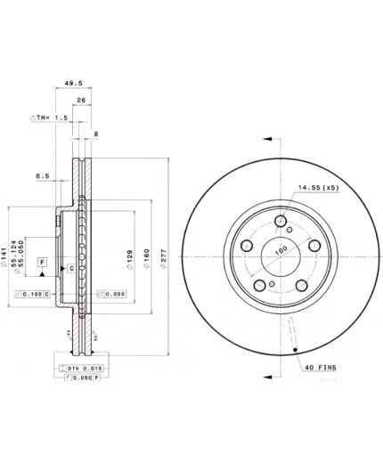 BREMBO Тормозной диск передний Фото 4