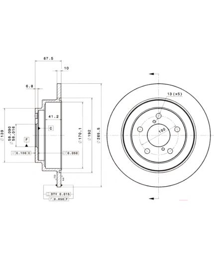 BREMBO Тормозной диск задний Фото 3