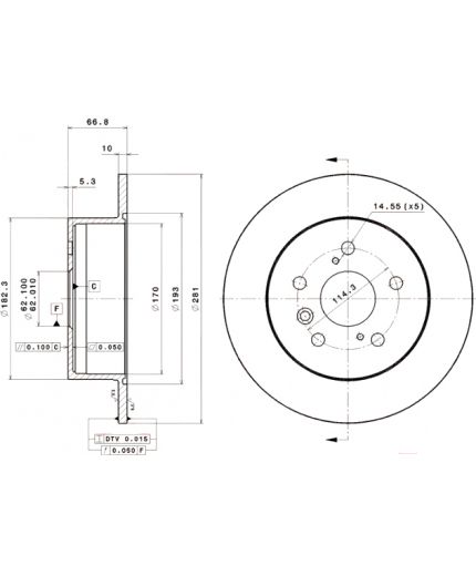 BREMBO Тормозной диск задний Фото 2