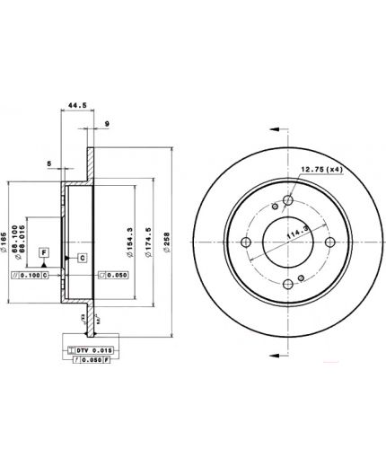BREMBO Тормозной диск задний Фото 2