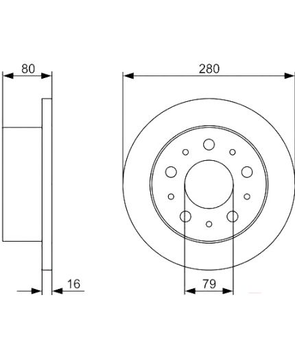 BOSCH Тормозной диск задний