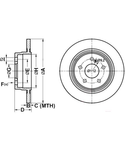 ATE Тормозной диск задний Фото 2