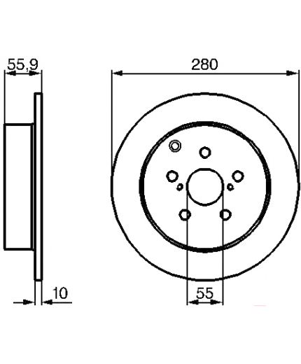 BOSCH Тормозной диск задний