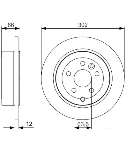 BOSCH Тормозной диск задний