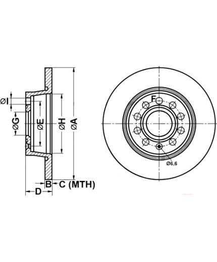 ATE Тормозной диск задний Фото 3