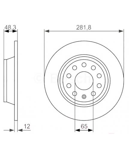 BOSCH Тормозной диск задний Фото 2