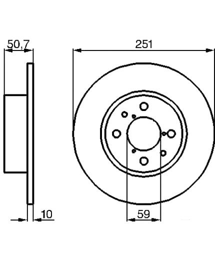 BOSCH Тормозной диск задний