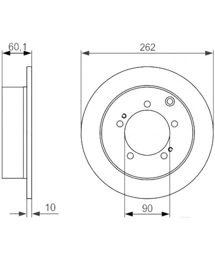 BOSCH Тормозной диск задний
