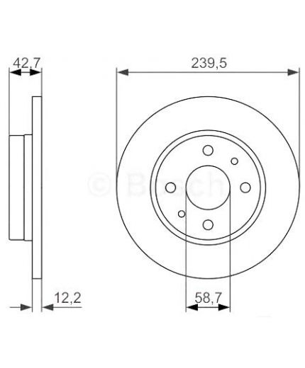 BOSCH Тормозной диск передний