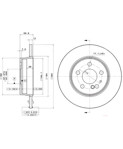 BREMBO Тормозной диск задний Фото 2