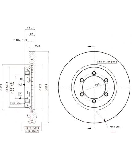 BREMBO Тормозной диск передний Фото 2