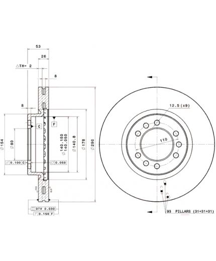 BREMBO Тормозной диск передний Фото 2