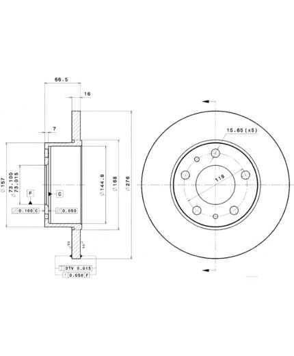 BREMBO Тормозной диск задний Фото 2