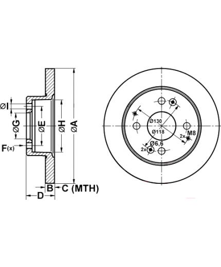 ATE Тормозной диск задний Фото 2