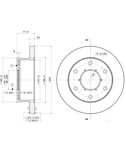 BREMBO Тормозной диск Фото 2