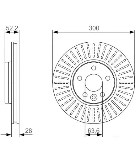 BOSCH Тормозной диск передний Фото 6