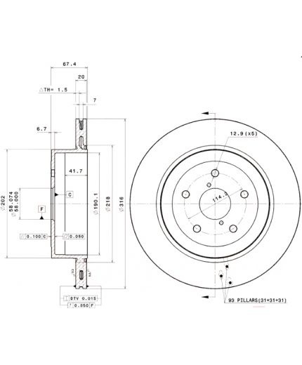 BREMBO Тормозной диск Фото 2