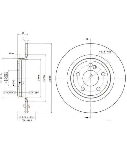 BREMBO Тормозной диск задний Фото 2