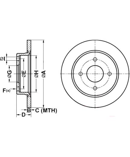 ATE Тормозной диск задний Фото 2
