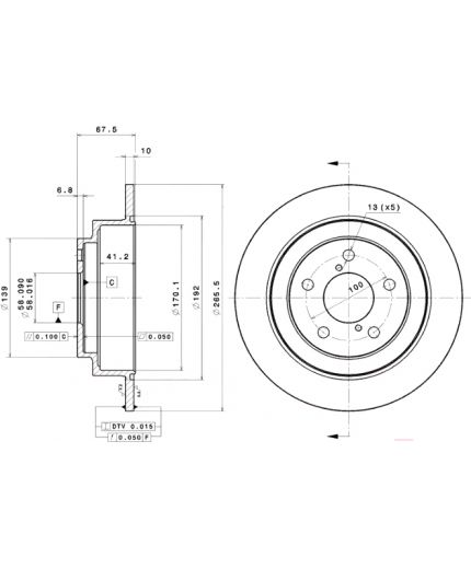 BREMBO Тормозной диск задний Фото 4