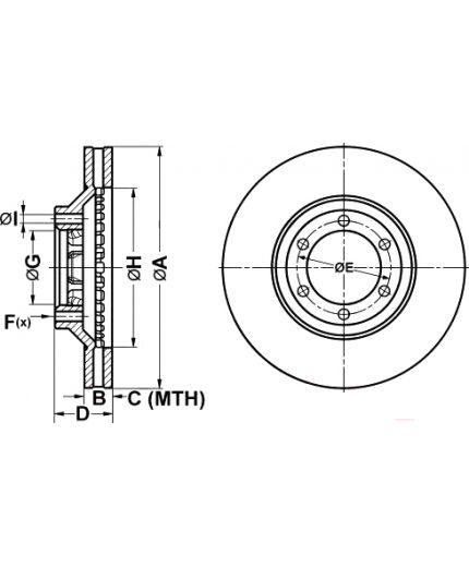 ATE Тормозной диск передний Фото 2