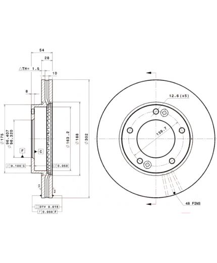 BREMBO Тормозной диск передний Фото 2
