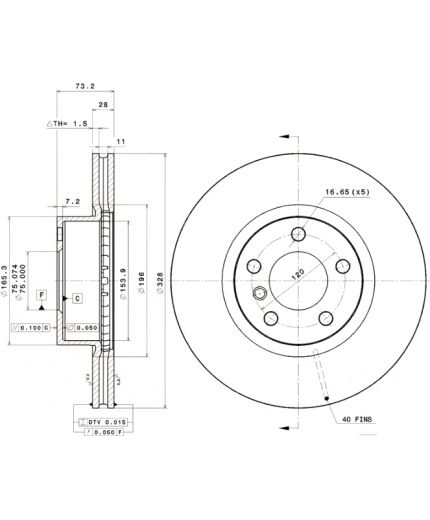 BREMBO Тормозной диск передний Фото 3