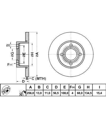 ATE Тормозной диск передний Фото 3