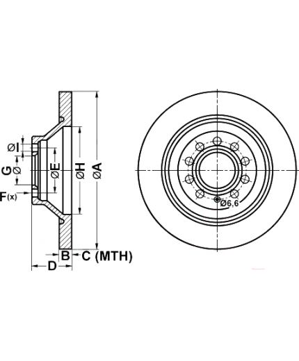 ATE Тормозной диск задний Фото 2