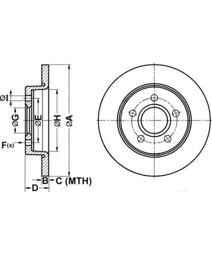 ATE Тормозной диск задний Фото 2