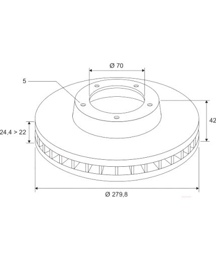Valeo Тормозной диск передний Фото 3